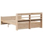 vidaXL Cadre de lit avec tête de lit sans matelas 140x190 cm