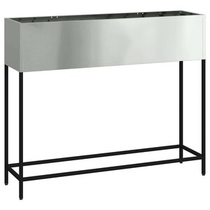 vidaXL Bac de jardin surélevé Argent 100 x 26 x 82 cm Acier galvanisé
