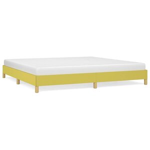 vidaXL Cadre de lit sans matelas vert 200x200 cm tissu