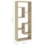 vidaXL Étagère murale Chêne sonoma 36x16x90 cm Bois d'ingénierie