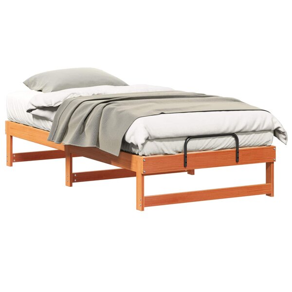 vidaXL Cadre de lit Marron 90 x 190 cm Pin massif