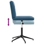 vidaXL Chaises à manger lot de 4 Bleu Velours