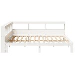 vidaXL Lit bibliothèque sans matelas blanc 140x190 cm bois pin massif