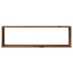 vidaXL Étagères cube murales 4 Pièces vieux bois 100x15x30 cm