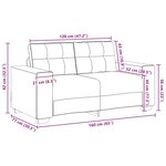 vidaXL Canapé causeuse gris clair 120 cm velours