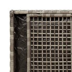 vidaXL Banc de rangement extérieur coussin gris 100 cm résine tressée