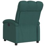 vidaXL Fauteuil inclinable électrique Vert foncé Tissu