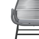 vidaXL Chaises de jardin lot de 2 avec coussins gris résine tressée