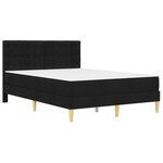vidaXL Cadre de lit avec matelas Noir 120 x 200 cm Tissu
