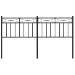 vidaXL Tête de lit métal noir 150 cm