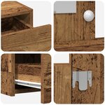 vidaXL Table de Toilette Marron 83 x 40 x 70 cm Bois d'ingénierie