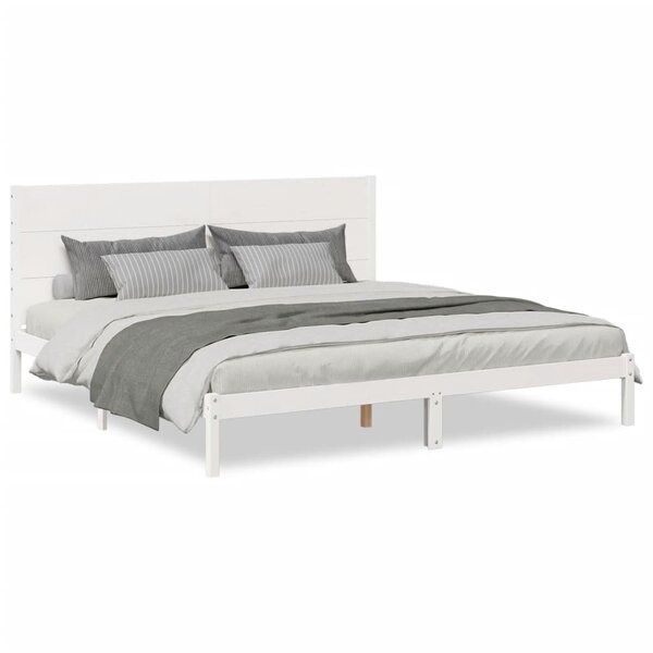 vidaXL Cadre de lit extra long sans matelas 200x210 cm bois massif