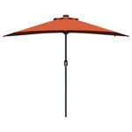 vidaXL Parasol de jardin Couleur terre cuite 294 x 150 x 223 cm tissu