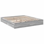 vidaXL Cadre de lit avec tiroirs sans matelas sonoma gris 180x200 cm