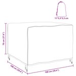 vidaXL Housse pour mobilier d'extérieur Noir 100 x 100 x 70 cm 210D