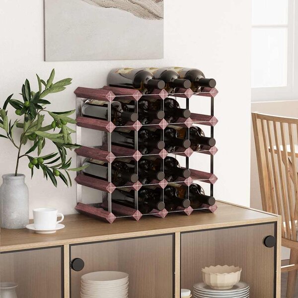 vidaXL Casier à bouteilles pour 20 bouteilles Marron Bois pin solide