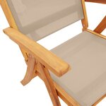 vidaXL Ensemble à manger de jardin 7Pièces bois d'acacia solide textilène