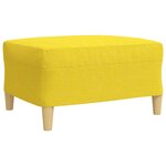 vidaXL Ensemble de canapés 4 Pièces avec repose-pied jaune clair tissu