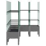 vidaXL Jardinière avec treillis gris clair 160x120x142 5 cm PP