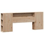 vidaXL Lit bibliothèque sans matelas 200x200 cm bois massif de pin