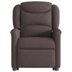 vidaXL Fauteuil inclinable électrique marron foncé tissu