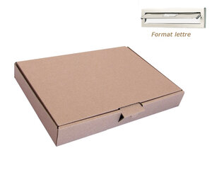 Lot de 50 - Boite postale carton extra plate 3cm 255x190x30mm