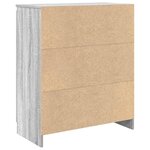 vidaXL Buffet avec tiroir sonoma gris 71x35x84 cm bois d'ingénierie