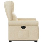 vidaXL Fauteuil inclinable électrique crème tissu