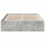 vidaXL Cadre de lit sans matelas gris béton 140x190 cm