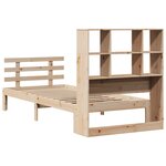 vidaXL Lit bibliothèque sans matelas 90x190 cm bois de pin massif