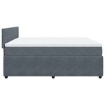 vidaXL Sommier à lattes de lit et matelas Gris foncé 200x200cm Velours