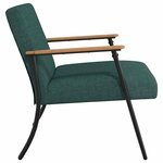 vidaXL fauteuil Vert foncé 59 x 75 x 78 cm tissu