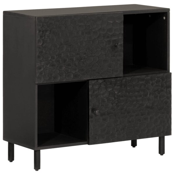vidaXL Armoire latérale noir 80x33x75 cm bois massif de manguier