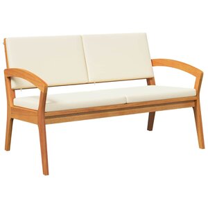 vidaXL Ensemble bistrot avec coussin 5 Pièces Marron Polyester