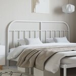 vidaXL Tête de lit métal blanc 160 cm