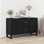 Buffet vidaXL Noir Chêne 100x36x60 cm Bois d'ingénierie
