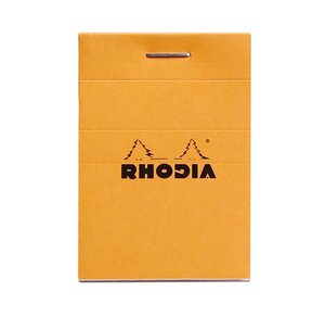 Bloc ORANGE N°10 5 2x7 5 cm 80F agrafées 80g Q.5x5 RHODIA
