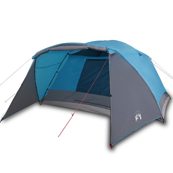vidaXL Tente familiale avec porche 6 personnes bleu imperméable