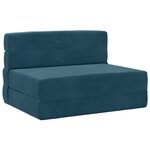 vidaXL Canapé-lit pliable Bleu 70 x 72 x 60 cm Tissu