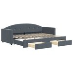 vidaXL Lit de jour avec gigogne et tiroirs sans matelas 80x200 cm