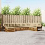 vidaXL Ensemble de canapés d'extérieur 8 pc Naturel et Beige