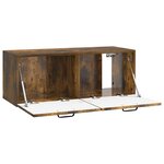 vidaXL Meuble TV mural Chêne fumé 78 5 x 31 x 30 cm Bois d'ingénierie