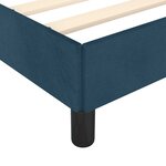 vidaXL Cadre de lit sans matelas bleu foncé 140x190 cm velours