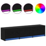 vidaXL Meuble TV Chêne noir 162 5 x 34 x 40 cm Bois d'ingénierie
