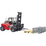 Bruder 02513 - Chariot élévateur Linde HT160D avec palette et 3 gitterbox
