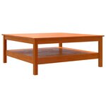 vidaXL Table basse cire marron 100x100x40 cm bois massif de pin