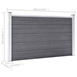 vidaXL Clôture de jardin WPC 526x106 cm Gris