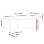 vidaXL Table à manger marron clair bois de chêne massif rectangulaire