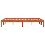 vidaXL Cadre de lit sans matelas cire marron 135x190cm bois pin massif