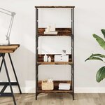 vidaXL Bibliothèque vieux bois 50x33x117 5 cm bois d'ingénierie